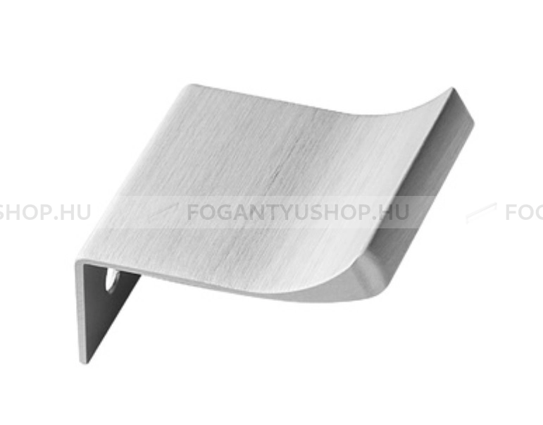 FURNIPART Bútor fogantyú - EDGE STRAIGHT UPWARDS 20 - furattáv 20 mm - Szálcsiszolt 66 - ABS műanyag - Bútorajtó élére ültethető fém fogantyú