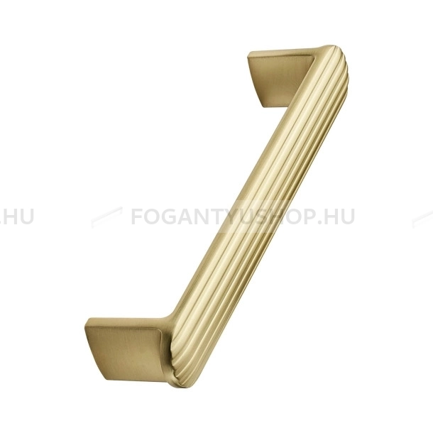 FURNIPART Fogantyú - KIFUTO FLUTED 128 - furattáv 128 mm - Szálcsiszolt arany  - Zamak fém ötvözet - Egy méretben gyártott színes fém bútorfogantyú