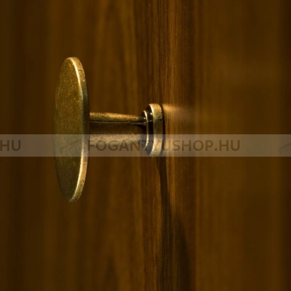 GIUSTI-Fogantyu---FG.EXP6002-28D1---Antik-patina-barna---Antikolt-vintage-fem-gombfogantyu-(szogletes-kerek)