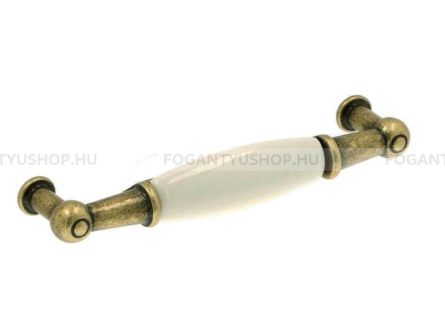 GIUSTI---Fogantyu---FG.M010100D1G---Antik-patina-barna---Porcelannal-kombinalt-antikolt-fem-butorfogantyu