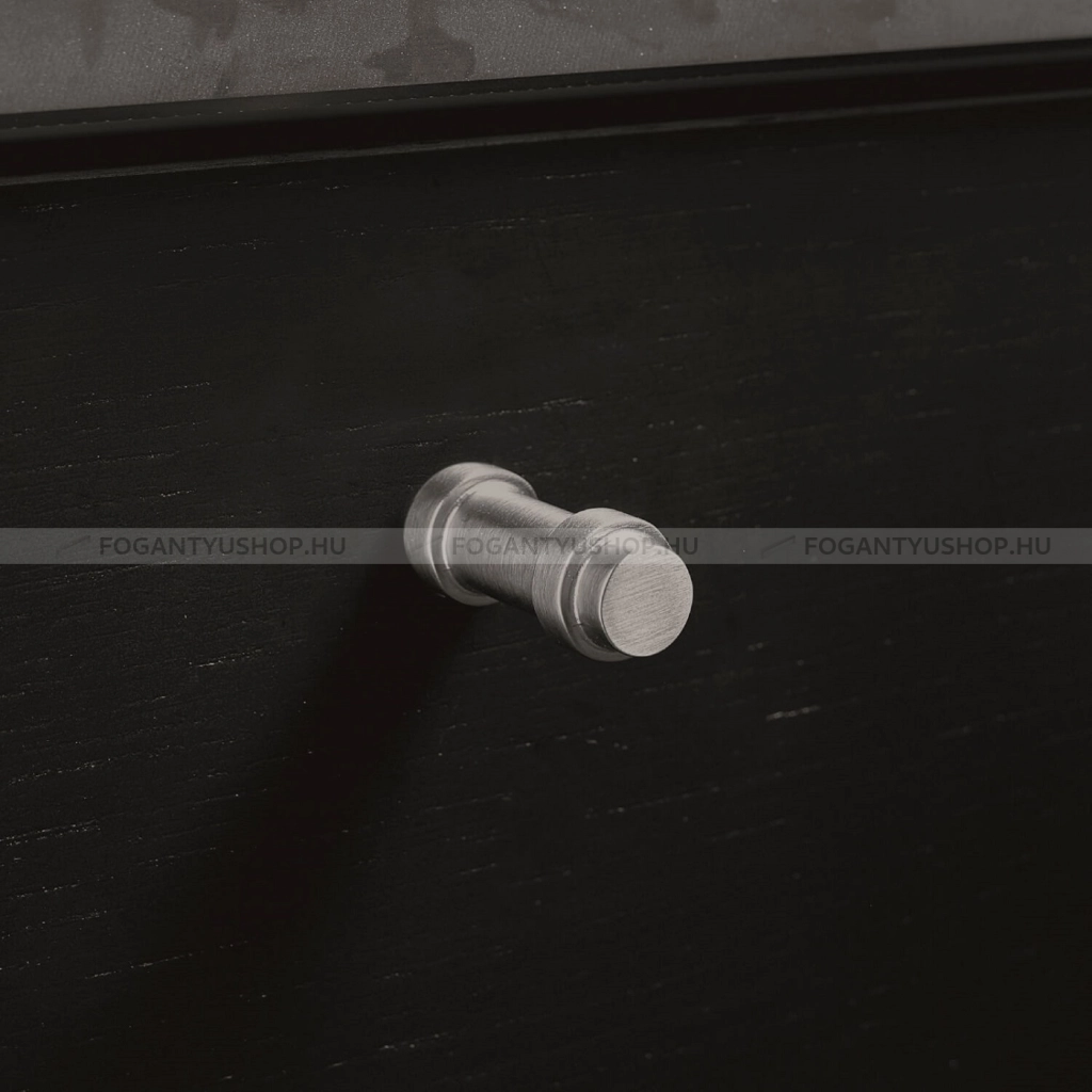 FURNIPART---Fogantyu---PILLAR-KNOB---Ezust-inox-(szalcsiszolt)---Fem-gombfogantyu-butorgomb-(szogletes-kerek)