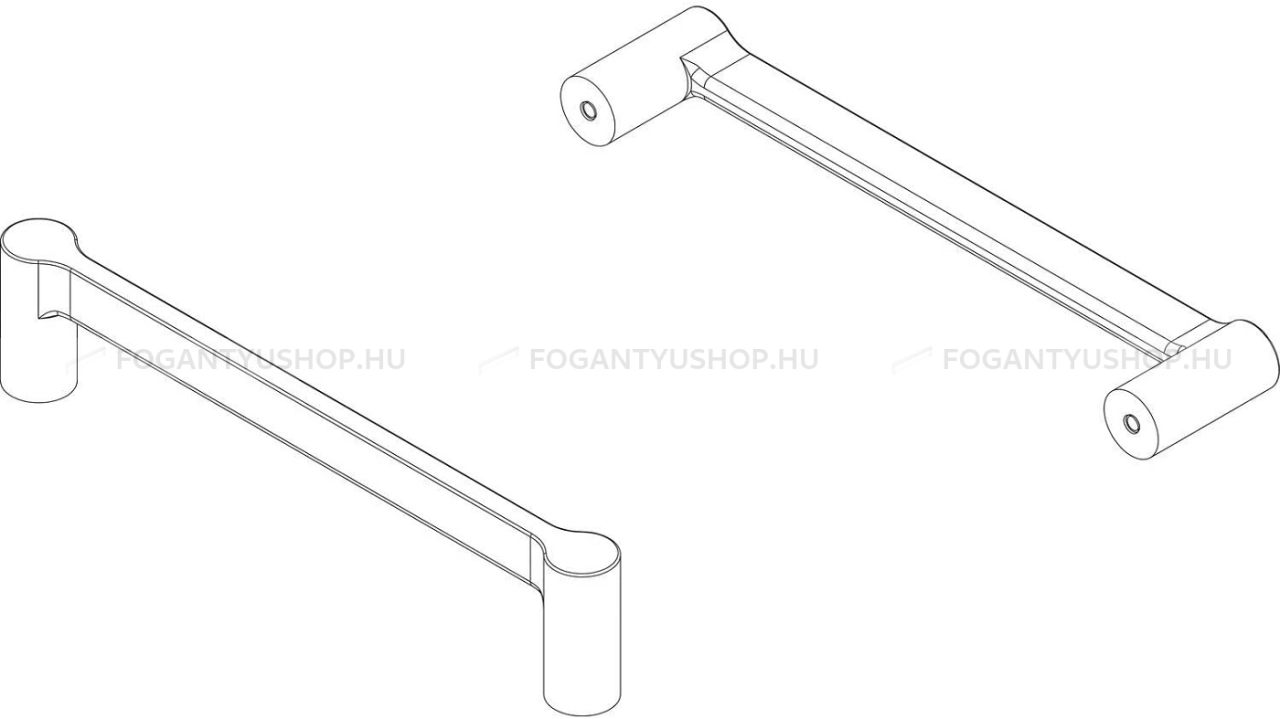 FURNIPART Fogantyú SCOPE HANDLE - Ezüst inox (szálcsiszolt) - Egy méretben gyártott fém bútorfogantyú