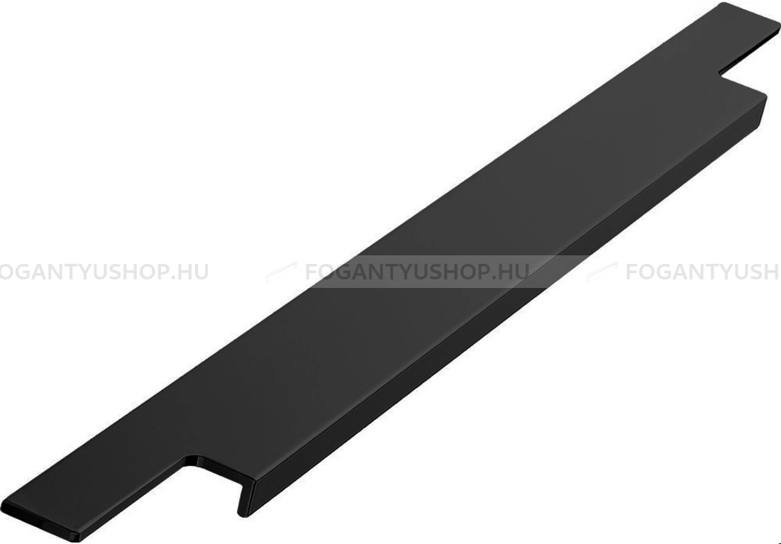 FURNIPART Bútorfogantyú - TRIM - Csiszolt matt fekete 76 - ABS műanyag - Bútorajtó élére ültethető színes fém fogantyú