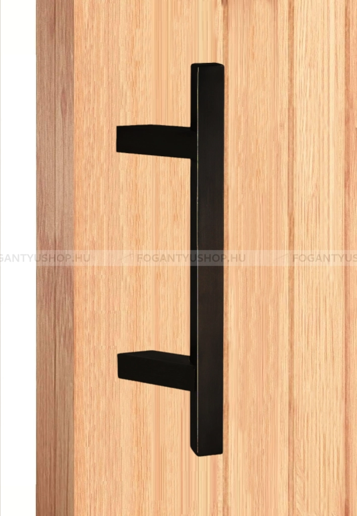 MAESTRO ART.831Z - Tolópajzs - 45 fokos, 25x25mm - Festett fekete - Ajtóhúzó, tolópajzs fa-fém ajtóhoz, kapuhoz
