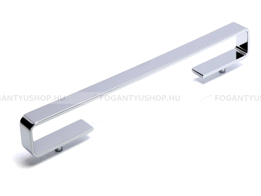 RUJZ DESIGN Fogantyú - 160 618.15b - furattáv 160 mm - Fényes króm Cr - Alumínium - Egy méretben gyártott fém bútorfogantyú