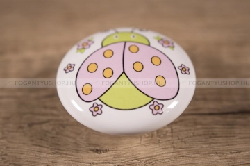 TOMURCUK Gyerek fogantyú B-142 KATICA - 1 furatos - FTB142KATICA - Porcelán