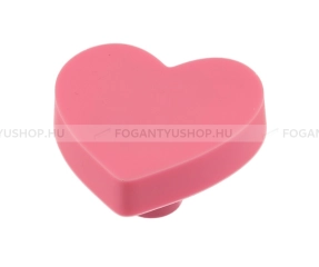 GTV Gyerek fogantyú szív, szívecske Gyerek fogantyú szív, szívecske - 1 furatos - UM-HEART-RZ - Rózsaszín - Gumi - Színes gyerekbútor fo - 1 furatos -  - Gumi