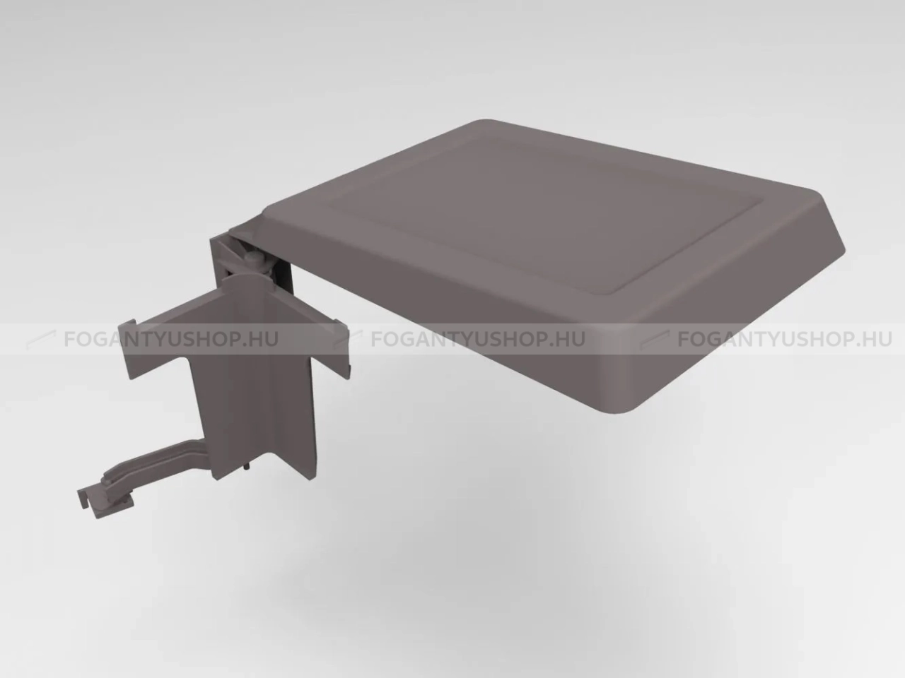 ELLETIPI SWING 2.0 - Bútorvázra szerelhető, kifordítható kuka, hulladéktároló felnyíló tetővel, 24L - Szürke műanyag