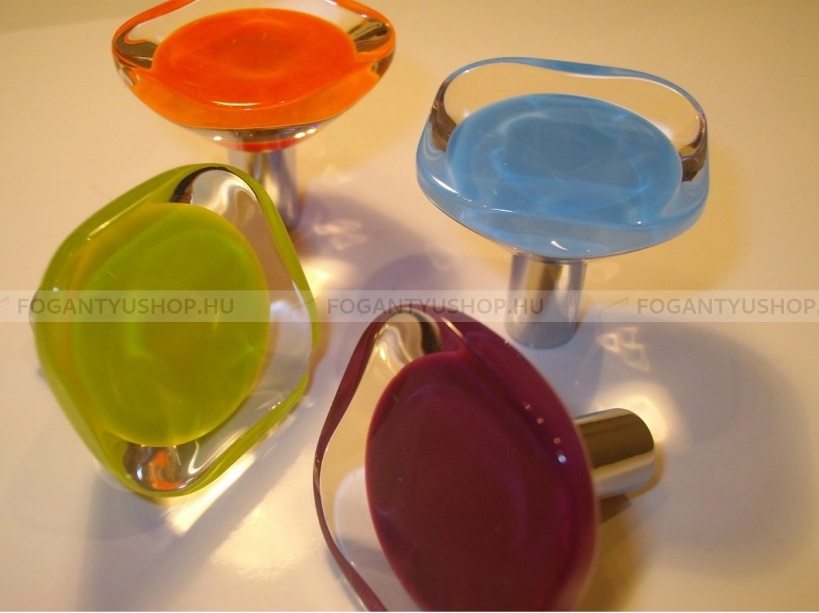 VIEFE-Fogantyu-PROST---Fenyes-krom---Lime---Szines-muanyaggal-kombinalt-fem-gombfogantyu---KIFUTo