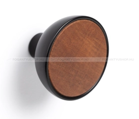 VIEFE Fogantyú Fogantyú BOL - 1 furatos - Festett fekete - Mahagóni - Zamak fém ötvözet - Fa - Fával kombinált fém  - 1 furatos - Festett fekete - Mahagóni - Zamak fém ötvözet - Fa