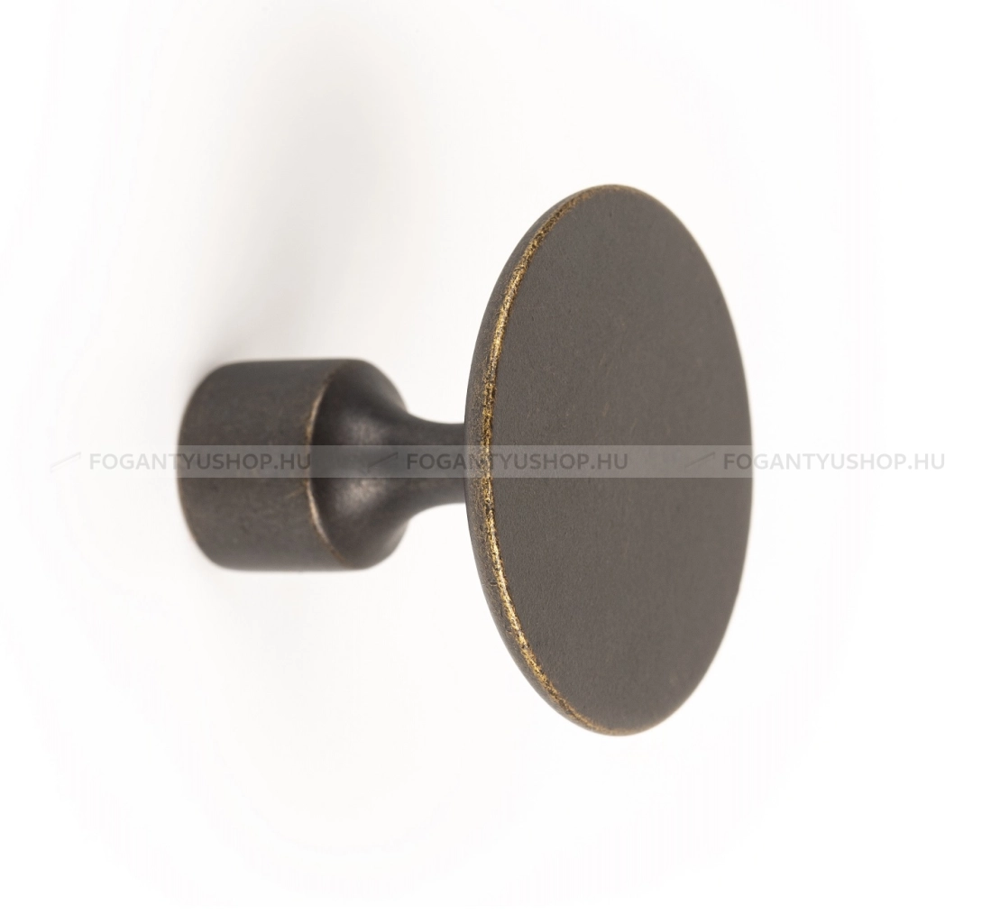 VIEFE Gombfogantyú - FLOID - 1 furatos - Antik sárgaréz Z614 - Zamak fém ötvözet - Antikolt, vintage fém gombfogantyú (szögletes, kerek)