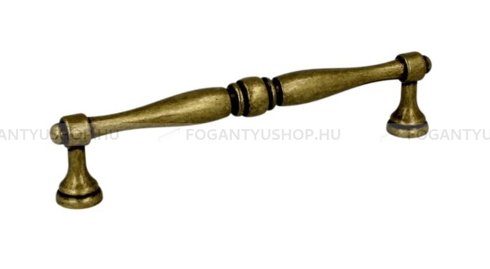 GIUSTI Bútorfogantyú - 96 WMN61909600D1 - furattáv 96 mm - Antik patina barna  - Zamak fém ötvözet - Klasszikus, vintage, antik fém bútorfogantyú