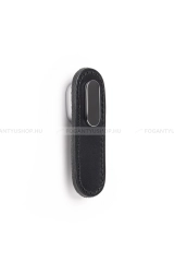 VIEFE Fogantyú Fogantyú OBLONG - 1 furatos - Fényes króm - Fekete bőr  - Zamak fém ötvözet - Bőr - Bőrrel kombinált - 1 furatos -  - Zamak fém ötvözet - Bőr