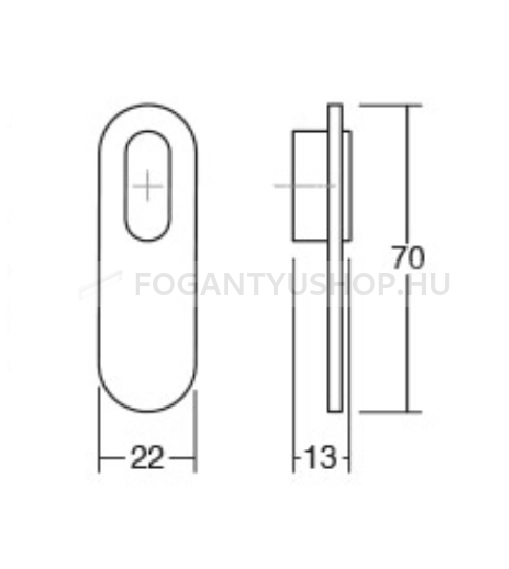 VIEFE---Fogantyu---OBLONG---Fenyes-krom---Fekete-bor----Borrel-kombinalt-fem-butorfogantyu