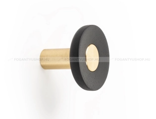 VIEFE Fogas Fogas ZOOT - Festett fekete - Szálcsiszolt sárgaréz II. - Alumínium - Fa - Egy akasztós fogas -  - Alumínium - Fa