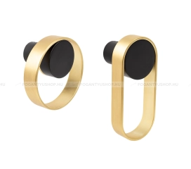 VIEFE Fogas Fogas ORBIT - Festett fekete - Szálcsiszolt arany - Zamak fém ötvözet - Egy akasztós fogas -  - Zamak fém ötvözet