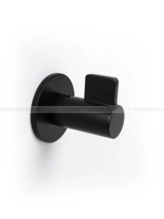 VIEFE Fogas Fogas FIN - 1 furatos - Festett fekete - Zamak fém ötvözet - Egy akasztós fogas - 1 furatos -  - Zamak fém ötvözet