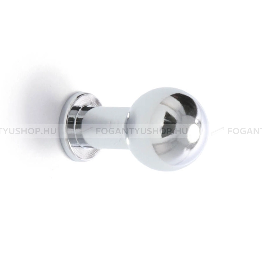 RUJZ DESIGN Bútorgomb - 160.12 - 1 furatos - Fényes króm Cr - Zamak fém ötvözet - Fém gombfogantyú, bútorgomb (szögletes, kerek)