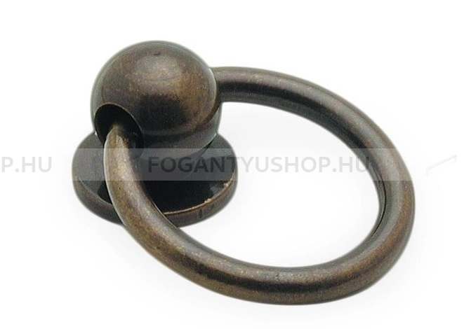 RUJZ DESIGN Fogantyú - 170.18 - Antik patina barna - Antikolt, vintage fém gombfogantyú (szögletes, kerek)