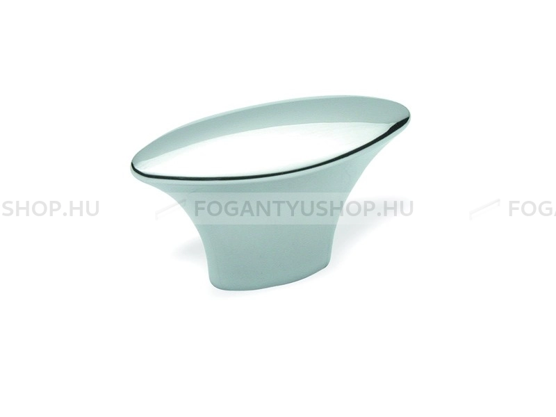 RUJZ DESIGN Gombfogantyú - 174.16 - 1 furatos - Fényes króm Cr - Zamak fém ötvözet - Fém gombfogantyú, bútorgomb (szögletes, kerek)