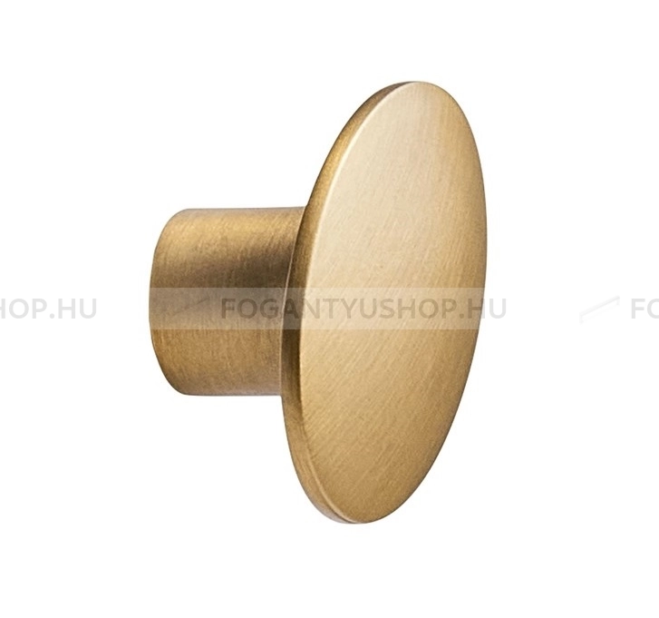 FURNIPART Gomb fogantyú - DOME II. 32 - 1 furatos - Csiszolt sárgaréz 32 - Zamak fém ötvözet - Színes fém gombfogantyú, bútorgomb