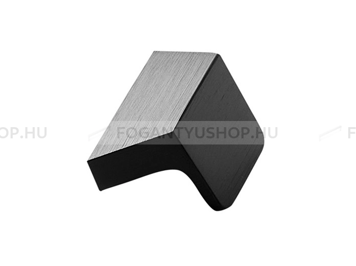 FURNIPART Bútor fogantyú - ENVELOPE KNOB 32 - furattáv 32 mm - Csiszolt matt fekete 76 - Alumínium - Egy méretben gyártott színes fém bútorfogantyú