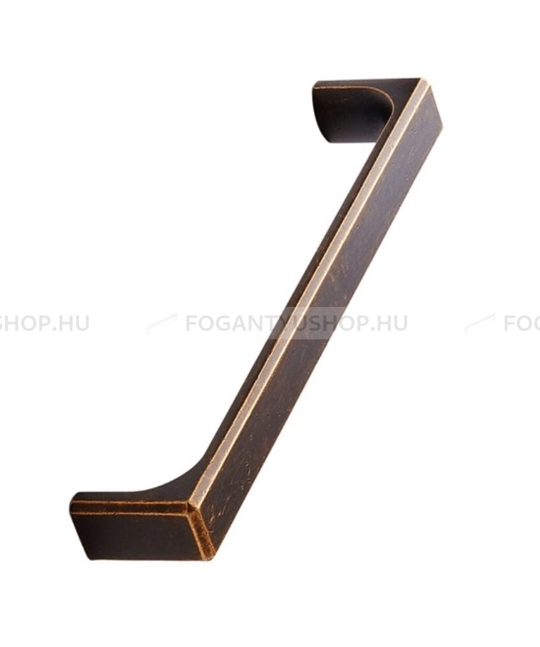 FURNIPART Fogantyú - FOLD HANDLE 160 - furattáv 160 mm - Antik barna 23 - Zamak fém ötvözet - Klasszikus, vintage, antik fém bútorfogantyú