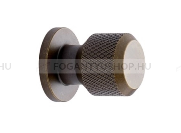 FURNIPART Bútorgomb - MANOR ROUND - 1 furatos - Antik sárgaréz 39 - Zamak fém ötvözet - Antikolt, vintage fém gombfogantyú (szögletes, kerek)