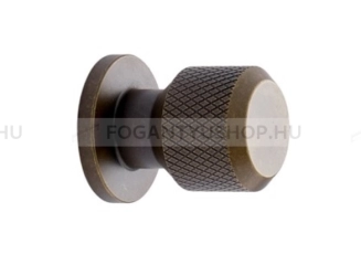 FURNIPART Fogantyú MANOR ROUND - 1 furatos - Antik patina barna - Zamak fém ötvözet