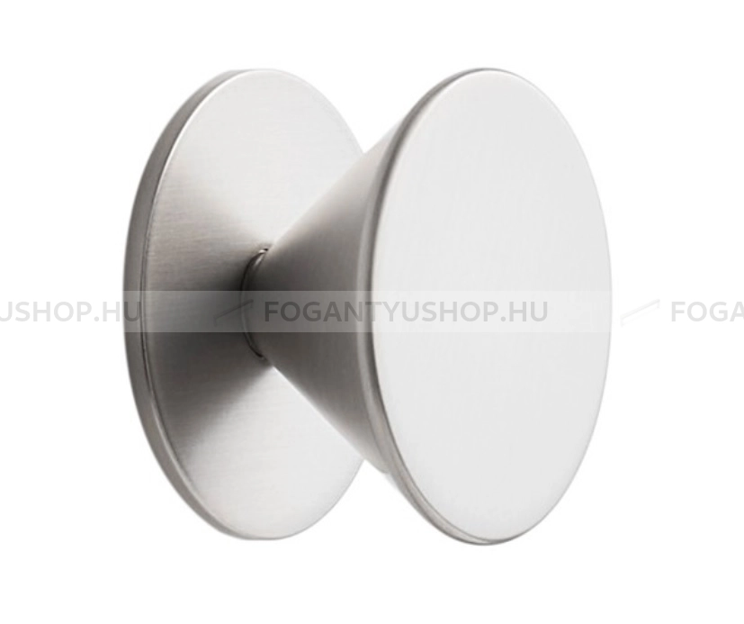 FURNIPART Bútorgomb - ORBIT - 1 furatos - Szálcsiszolt 66 - Zamak fém ötvözet - Fém gombfogantyú, bútorgomb (szögletes, kerek)