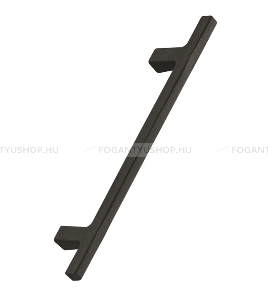 FURNIPART Fogantyú - PEN 128 Strukturált Öntöttvas - furattáv 128 mm - Fekete 9005 - Öntöttvas - Egy méretben gyártott színes fém bútorfogantyú