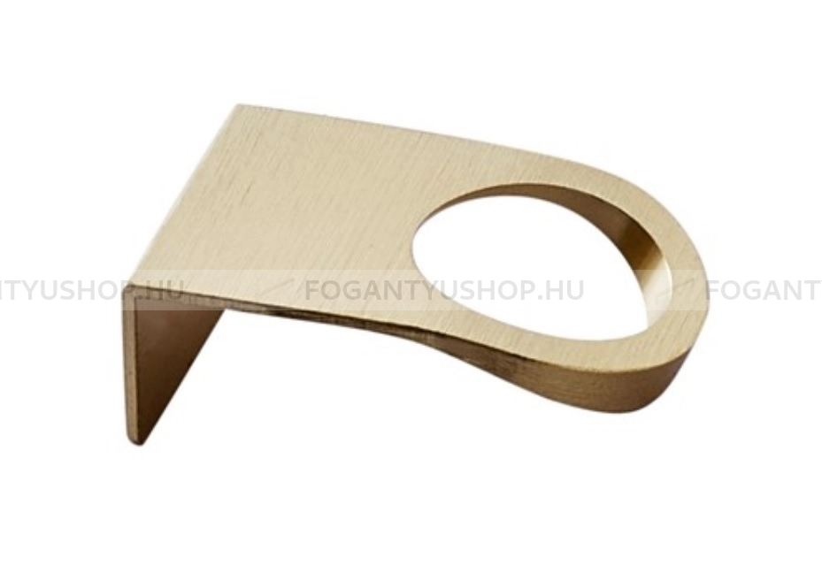 FURNIPART Bútor fogantyú - KIFUTO PUNCH 16 II. - furattáv 16 mm - Csiszolt sárgaréz 31 - ABS műanyag - Bútorajtó élére ültethető színes fém fogantyú