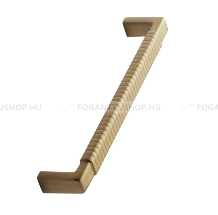 FURNIPART Bútor fogantyú - RATTAN 160 - furattáv 160 mm - Szálcsiszolt sárgaréz II. 31 - Zamak fém ötvözet - Egy méretben gyártott színes fém bútorfogantyú