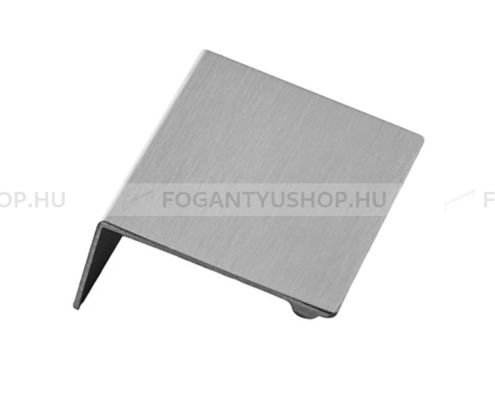 FURNIPART Bútor fogantyú - SHEET - Ezüst inox (szálcsiszolt) SNiL - ABS műanyag - Bútorajtó élére ültethető fém fogantyú