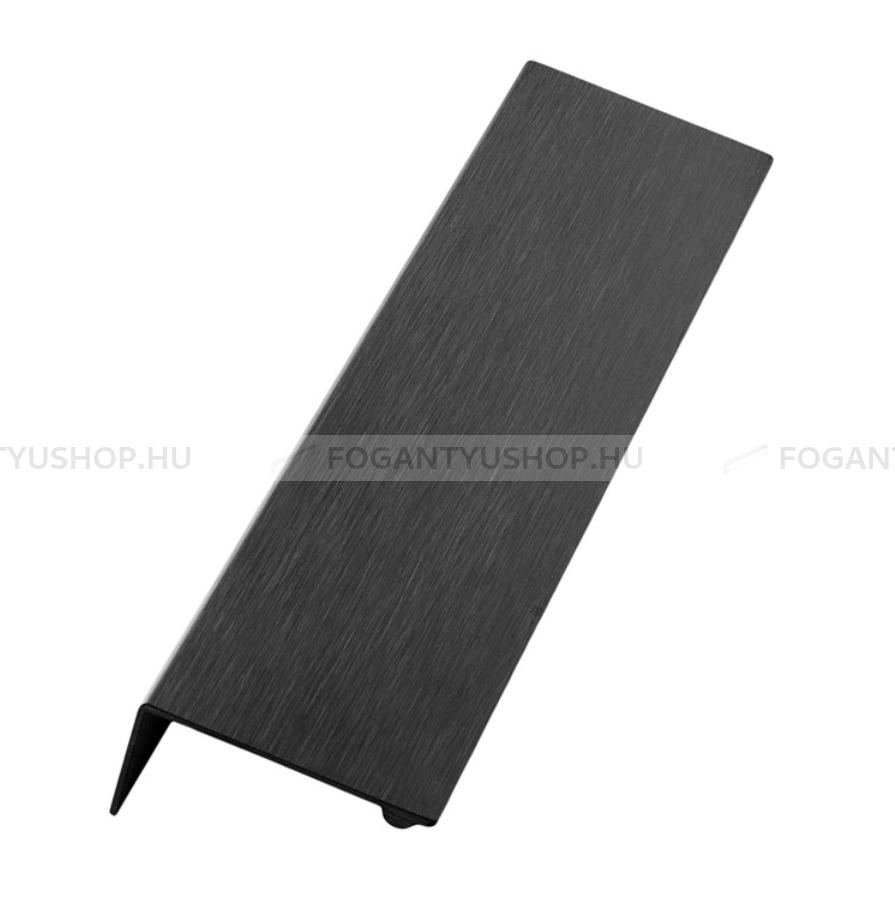 FURNIPART Bútor fogantyú - KIFUTO SHEET 32 - furattáv 32 mm - Csiszolt matt fekete 76 - ABS műanyag - Bútorajtó élére ültethető színes fém fogantyú