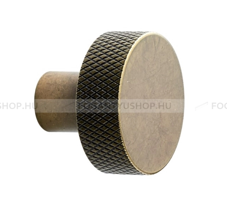 FURNIPART Gomb fogantyú - SIMON - 1 furatos - Antik sárgaréz 39 - Acél fém - Színes fém gombfogantyú, bútorgomb
