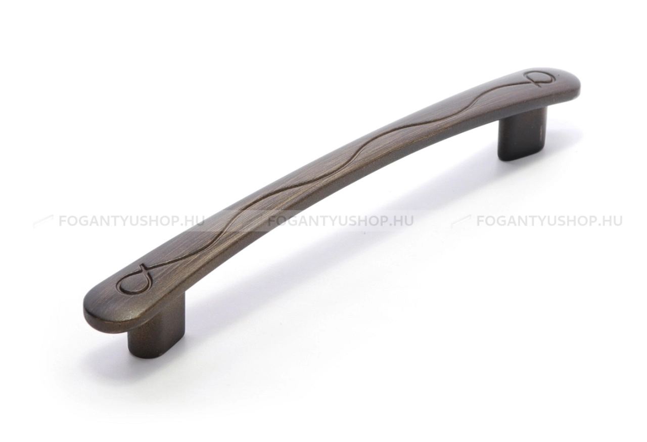 RUJZ DESIGN Fogantyú - 128 236.16 - furattáv 128 mm - Antik patina barna MsPatL - Zamak fém ötvözet - Klasszikus, vintage, antik fém bútorfogantyú