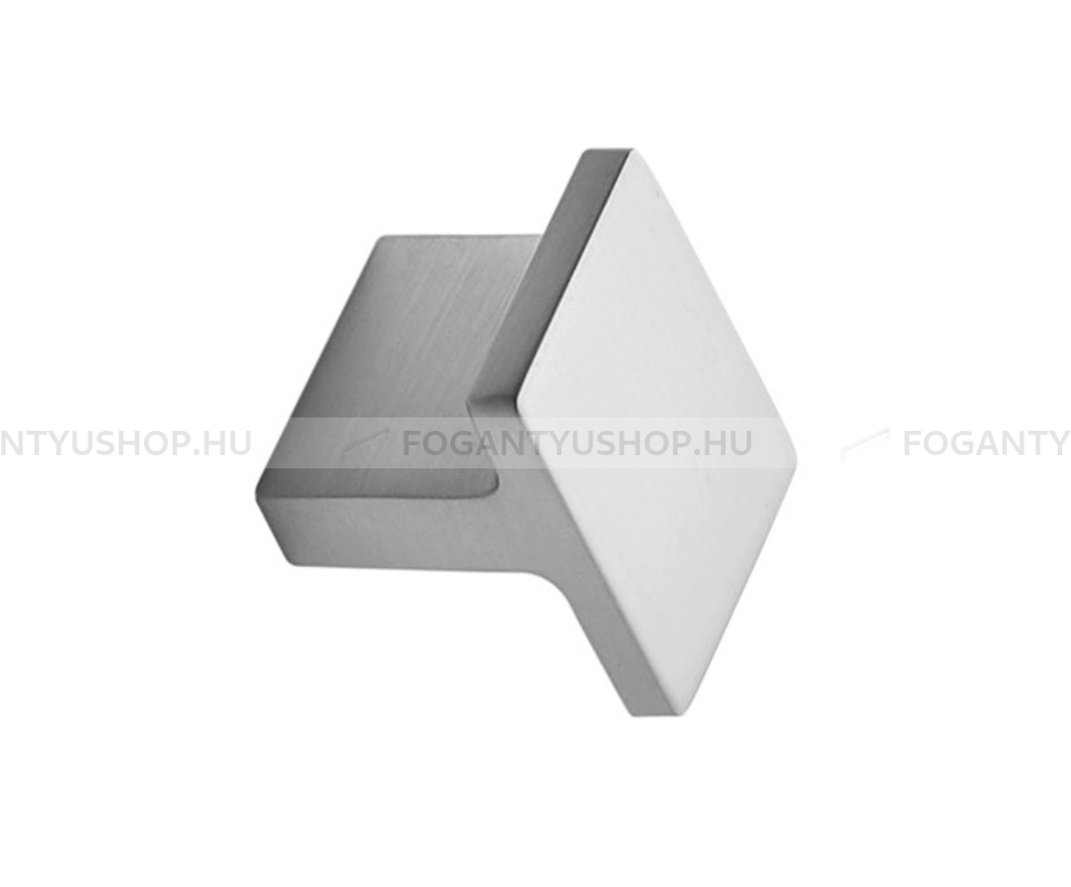 FURNIPART Bútorgomb - TRANSIT KNOB 16 - furattáv 16 mm - Szálcsiszolt 66 - Zamak fém ötvözet - Fém gombfogantyú, bútorgomb (szögletes, kerek)