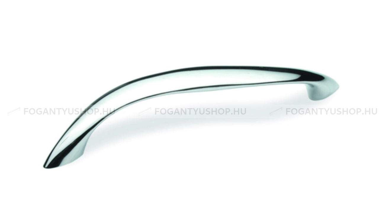 RUJZ DESIGN Bútor fogantyú - 128 281.18 - furattáv 128 mm - Fényes króm Cr - Zamak fém ötvözet - Egy méretben gyártott fém bútorfogantyú
