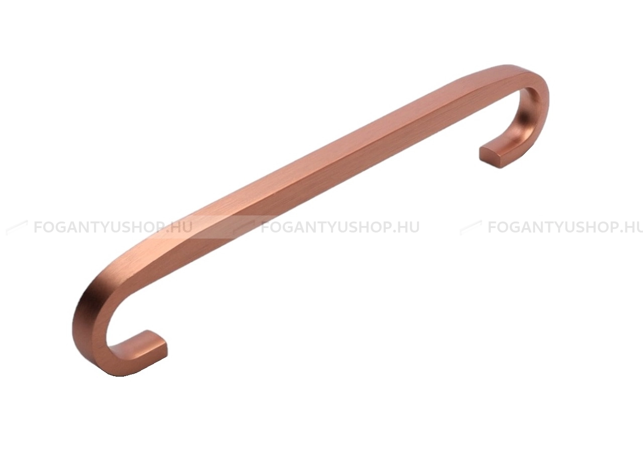 RUJZ DESIGN Fogantyú - 160 619.10 rosegold - furattáv 160 mm - Szálcsiszolt rosegold  - ABS műanyag - Egy méretben gyártott színes fém bútorfogantyú