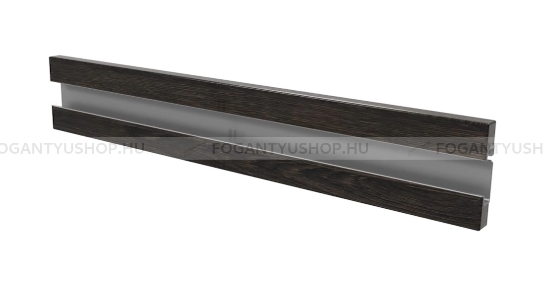 RUJZ DESIGN Fogantyú - us 2159C - 1 furatos - Alumínium MCrE - ABS műanyag - Bútorajtó élébe marható, süllyeszthető fém fogantyú