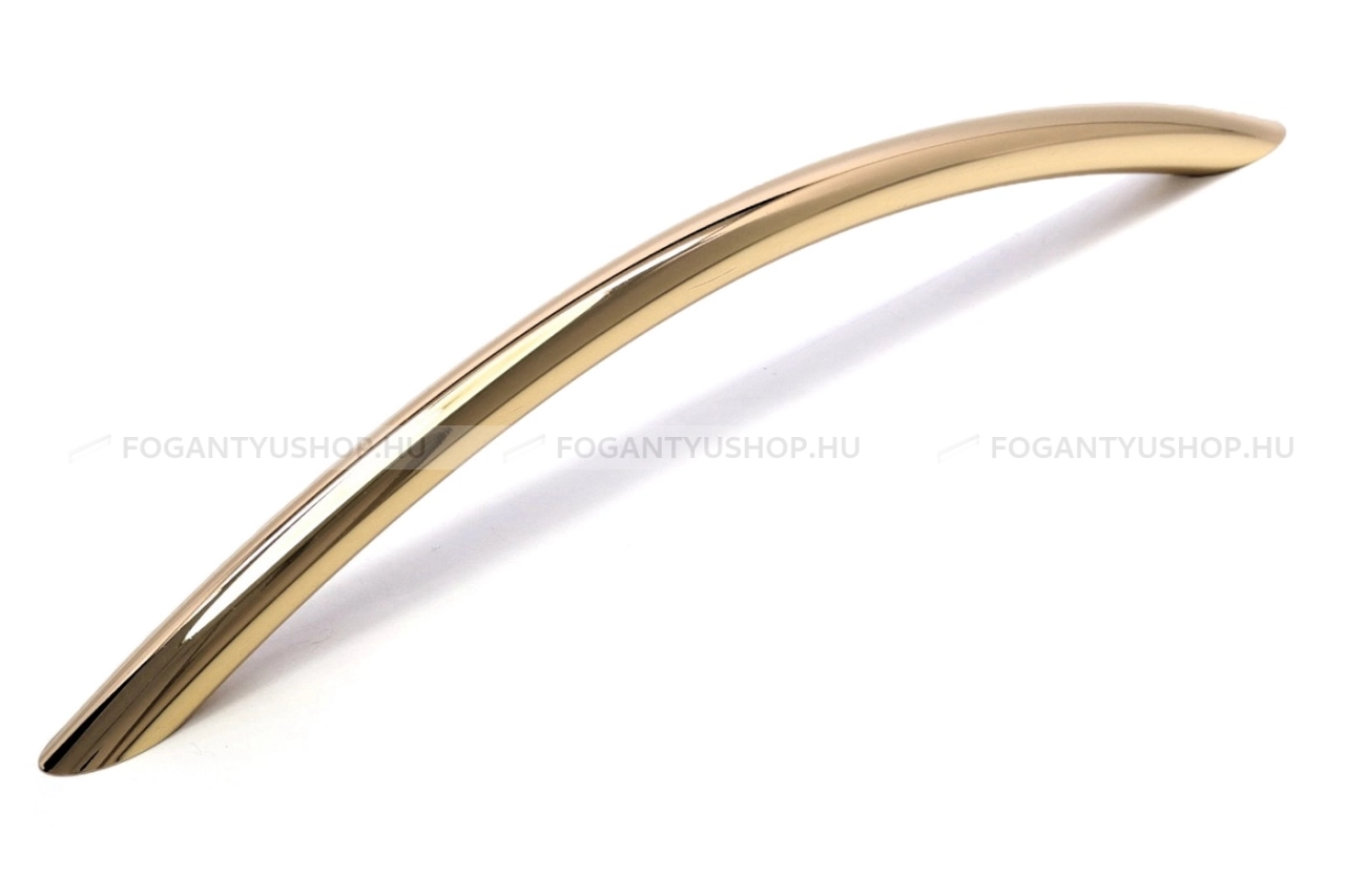 RUJZ DESIGN Bútor fogantyú - 128 219.10 - furattáv 128 mm - Fényes arany  - Alumínium - Több méretben gyártott színes fém bútorfogantyú