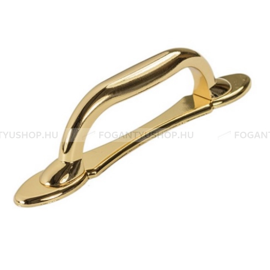 RUJZ DESIGN Fogantyú - 64 220.10P4 - furattáv 64 mm - Fényes arany  - Zamak fém ötvözet - Egy méretben gyártott színes fém bútorfogantyú