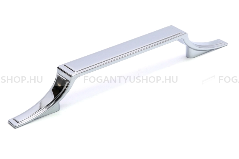 RUJZ DESIGN Bútor fogantyú - 128 667.20 - furattáv 128 mm - Fényes króm Cr - Zamak fém ötvözet - Egy méretben gyártott fém bútorfogantyú