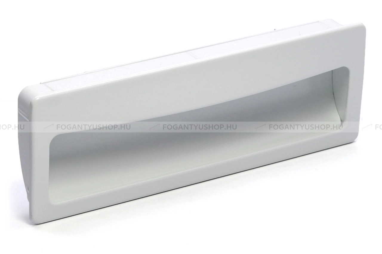 RUJZ DESIGN Fogantyú - 128 u6.137-45 Festett - furattáv 128 mm - Festett fehér WhiteL - Zamak fém ötvözet - Bútorajtó felületébe marható, süllyeszthető fém fogantyú