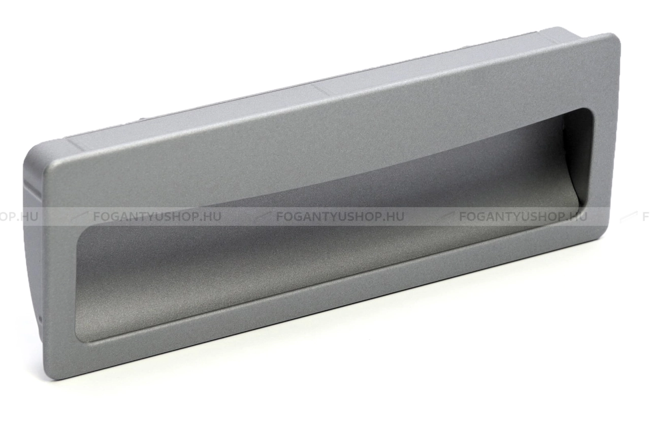RUJZ DESIGN Bútorfogantyú - 128 u6.137-45 - furattáv 128 mm - Matt nikkel MNiL - Zamak fém ötvözet - Bútorajtó felületébe marható, süllyeszthető fém fogantyú