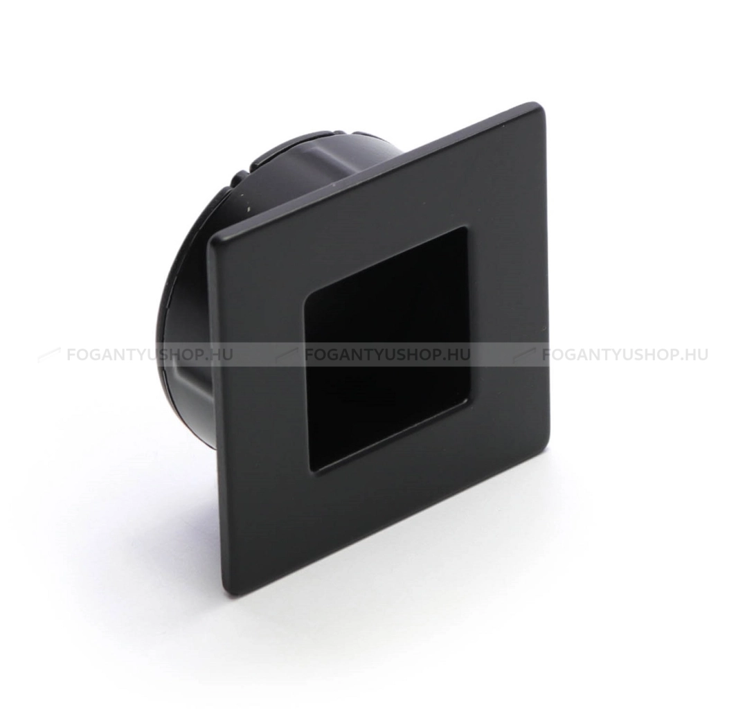 RUJZ DESIGN Bútor fogantyú - 28 u9.41-41 Festett - furattáv 28 mm - Festett fekete BlackL - Zamak fém ötvözet - Bútorajtó felületébe marható, süllyeszthető fém fogantyú