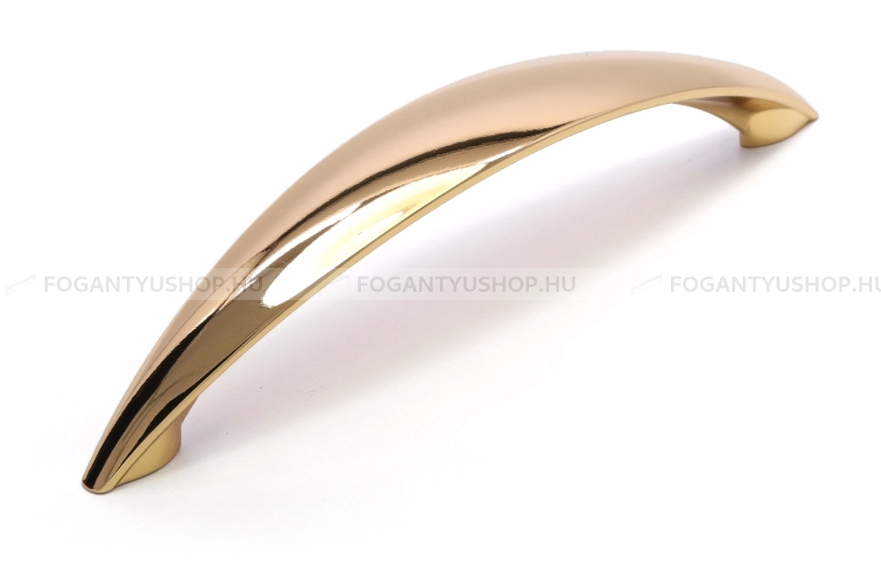 RUJZ DESIGN Fogantyú - 128 304.16 - furattáv 128 mm - Fényes arany  - Zamak fém ötvözet - Több méretben gyártott színes fém bútorfogantyú