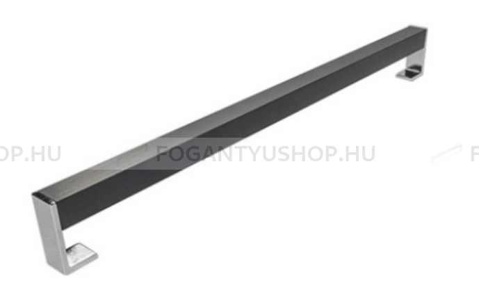 RUJZ DESIGN Bútor fogantyú - 476.15 Festett - Fényes króm Cr, Festett fekete BlackL - Zamak fém ötvözet, ABS műanyag - Több méretben gyártott színes fém bútorfogantyú