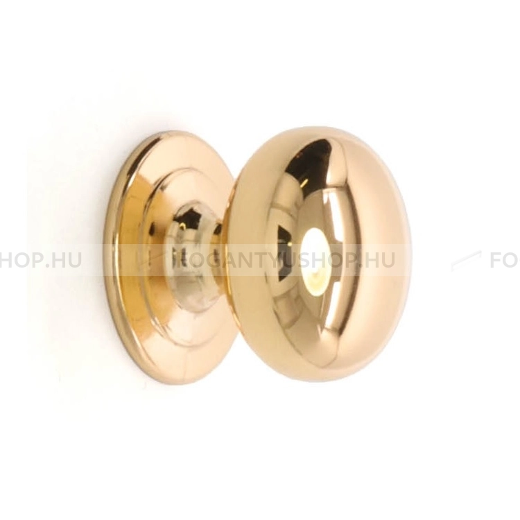RUJZ DESIGN Gomb fogantyú - ms 6.25 - 1 furatos - Fényes arany  - Zamak fém ötvözet - Színes fém gombfogantyú, bútorgomb